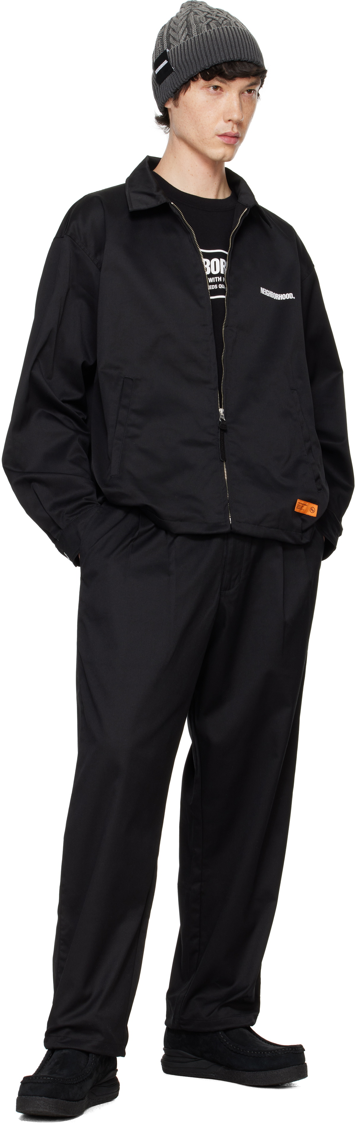 Neighborhood Black Zip Work Jacket Neighborhood