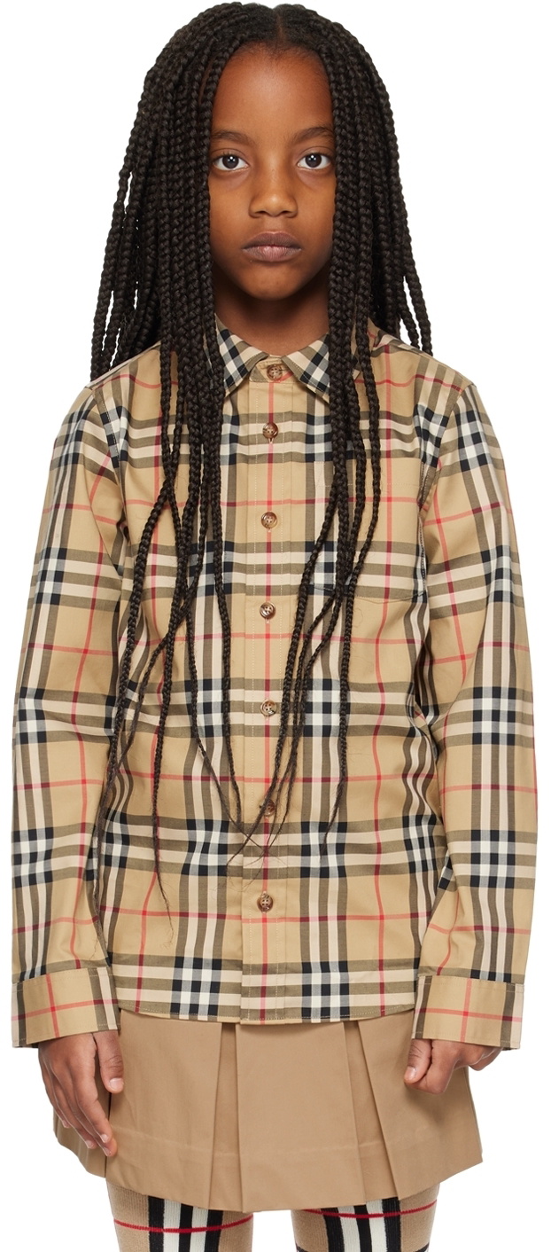 Burberry Kids Beige Vintage Check Shirt Burberry