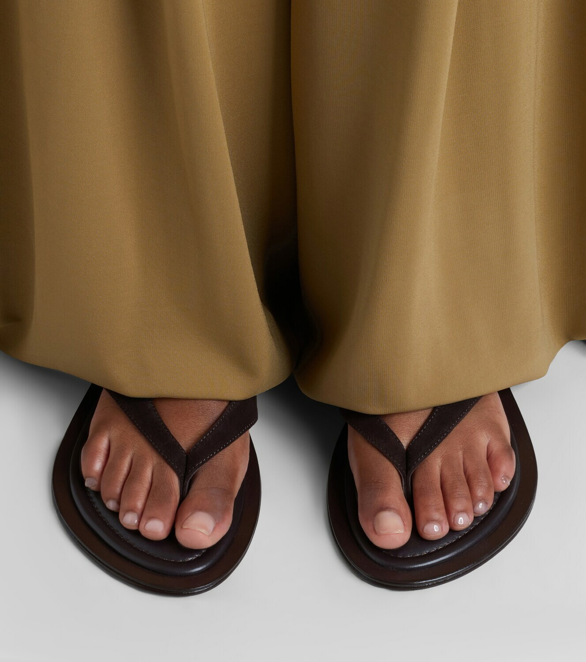 A.Emery Viola suede thong sandals