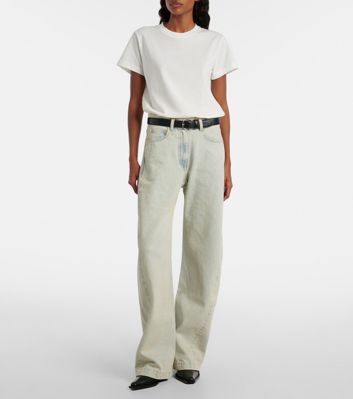 Calvin Klein Collection Mid-rise wide-leg jeans