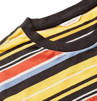 Orlebar Brown - Sammy Striped Cotton and Linen-Blend T-Shirt - Yellow