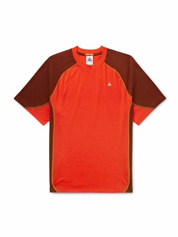 Photo: Nike - ACG Goat Rocks Colour-Block Dri-FIT ADV T-Shirt - Red