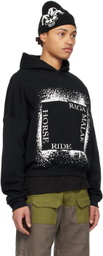 Raga Malak Black Printed Hoodie