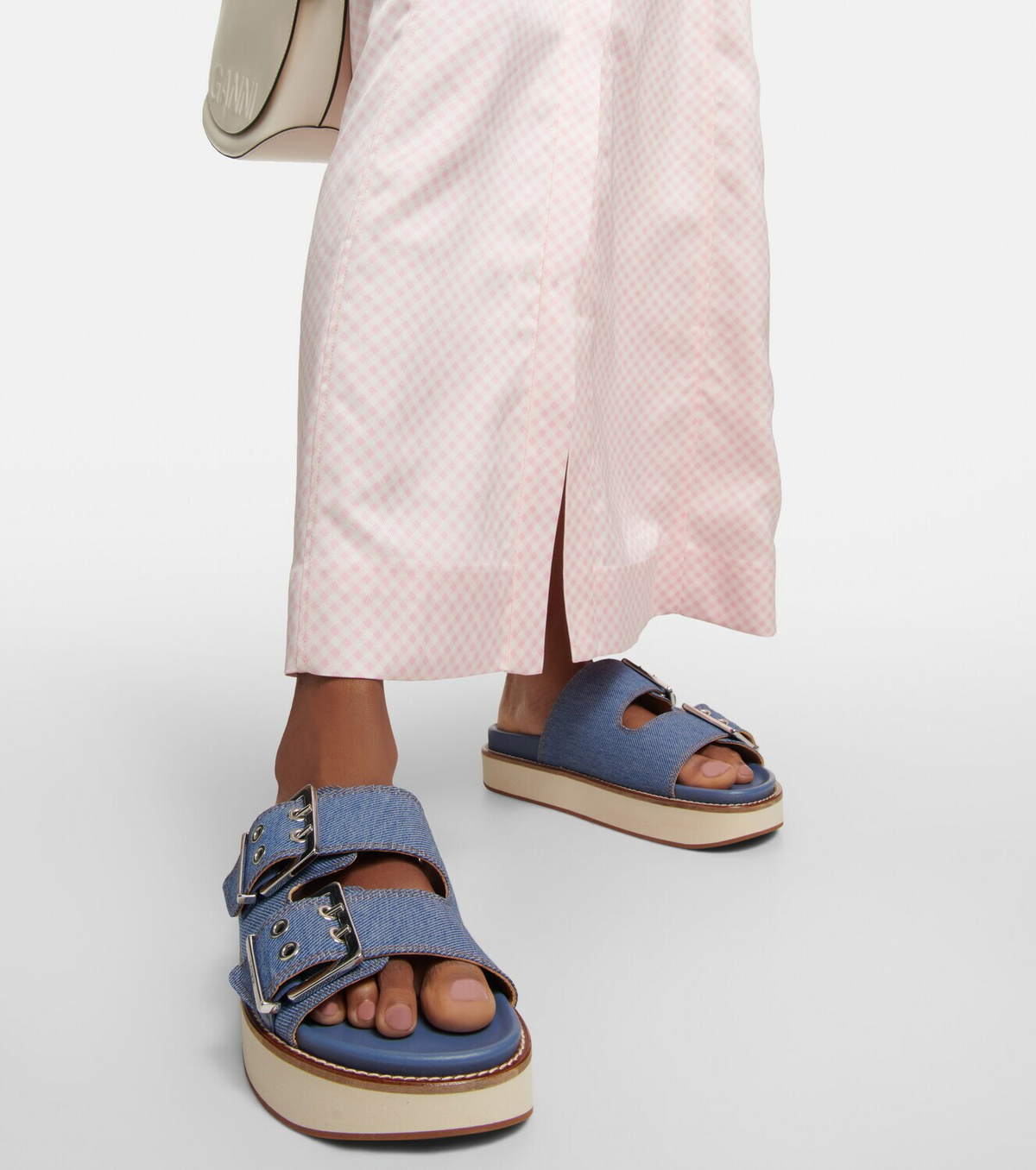 【関税＆送料込み】Ganni Studded Sandal Ganni Embellished faux leather sandals GANNI