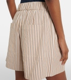 Brunello Cucinelli Striped cotton-blend shorts