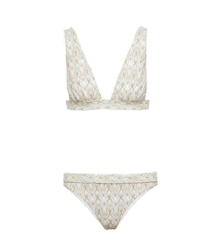 Photo: Missoni Mare Lamé plunge mid-rise bikini