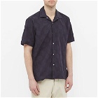 Gitman Vintage Men's Short Sleeve Camp Collar Panama Shirt in Navy