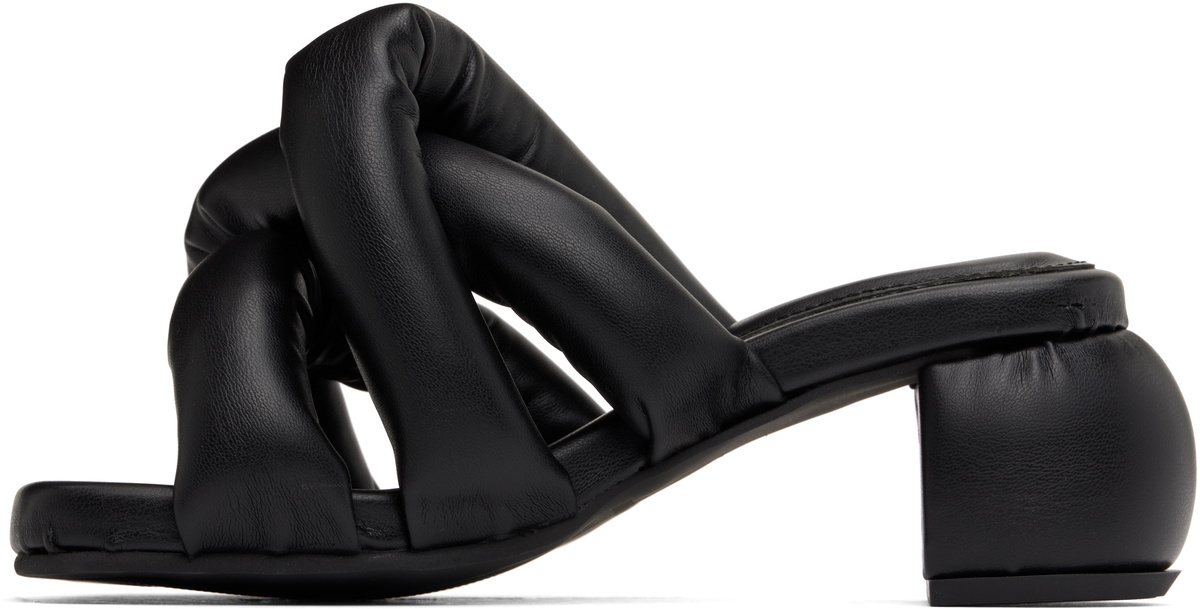 YUME YUME Black Kitten Sausage Heeled Sandals