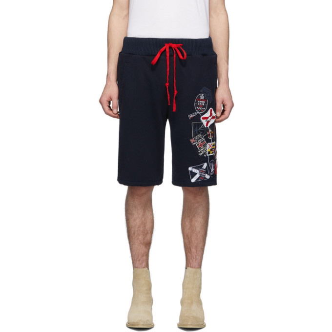 Photo: Greg Lauren Navy Paul and Shark Edition Patches Shorts