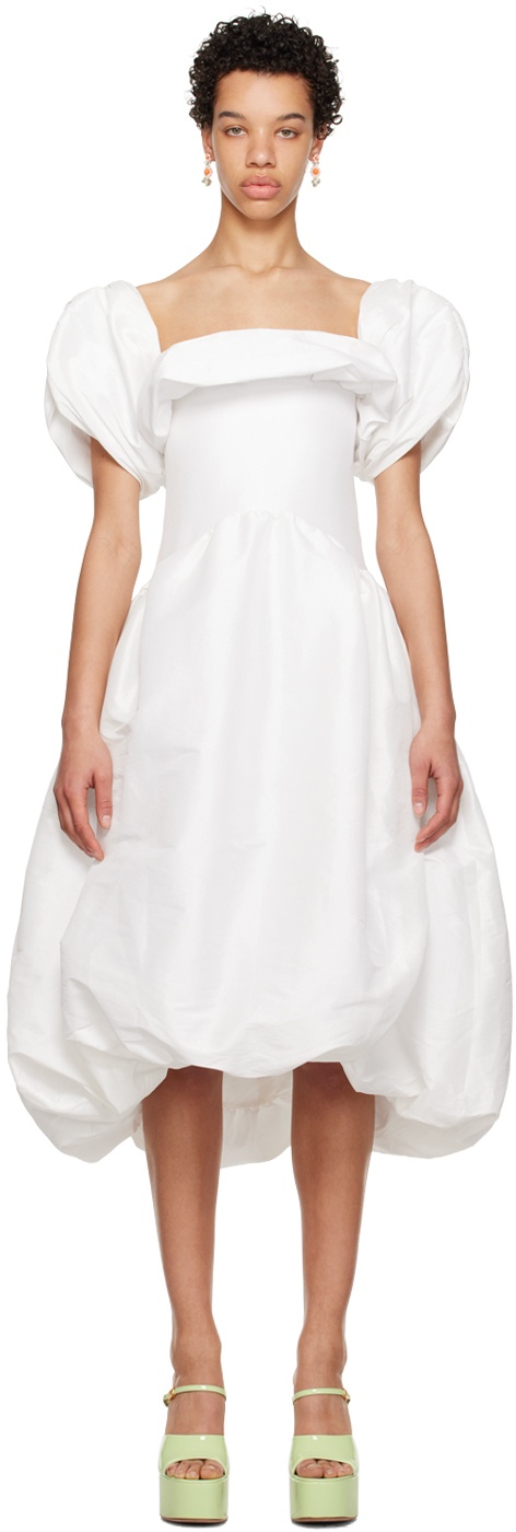 Kika Vargas SSENSE Exclusive White Reshma Midi Dress Kika Vargas