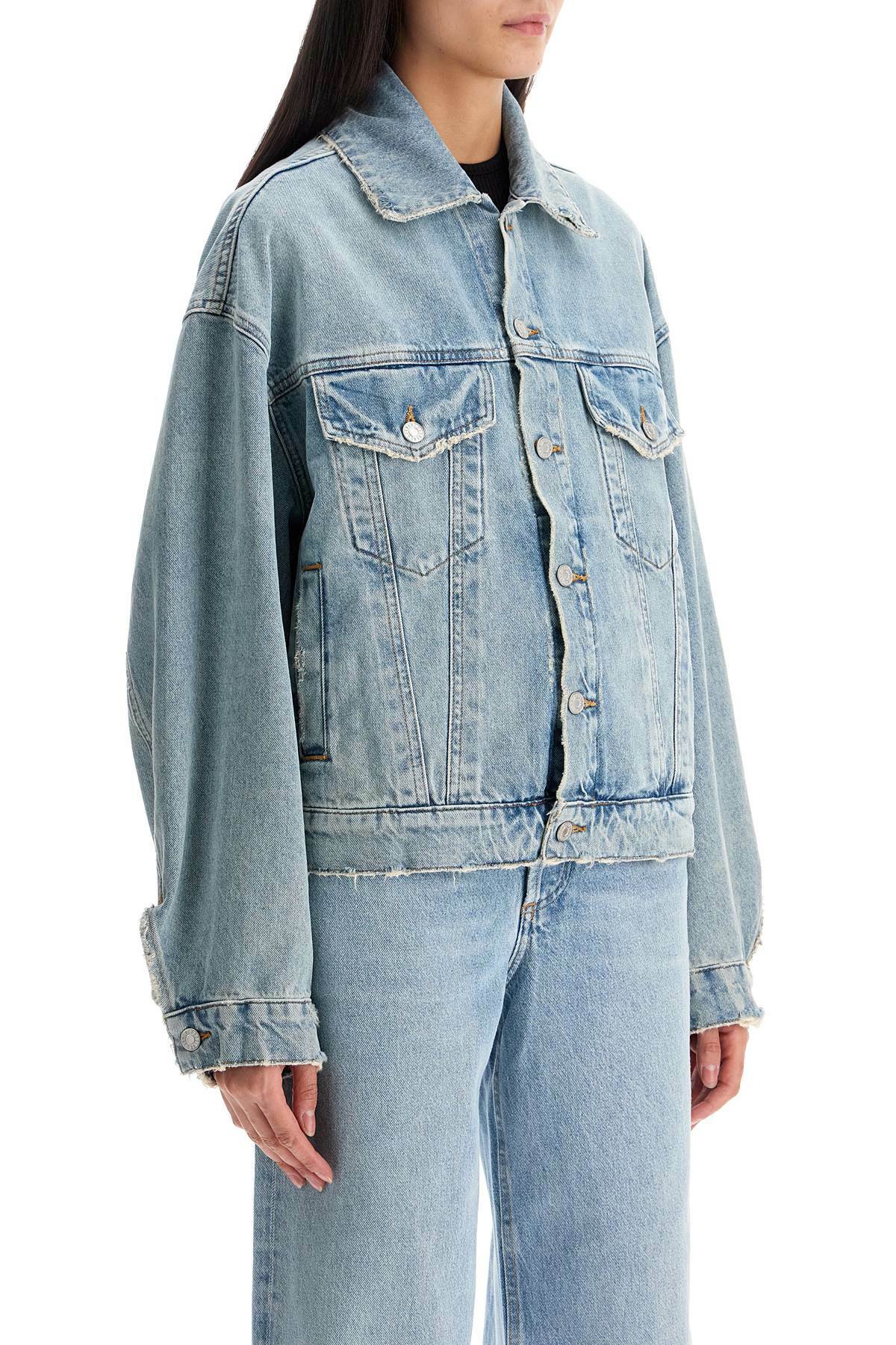 AGOLDE denim dalton balloon jacket with Blue AGOLDE