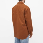 Raf Simons Men's Denim Overshirt in Dark Brown