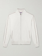 Ralph Lauren Purple label - <ul> <li>Wimbledon Logo-Embroidered Cotton and Cashmere-Blend Sweater</li> </ul> - Neutrals