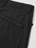 Stone Island - Straight-Leg Logo-Appliquéd Cotton-Blend Canvas Cargo Shorts - Black