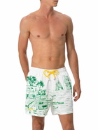 MC2 Saint Barth Man Mid-length Gustavia Swim-shorts With Capri Placed Print