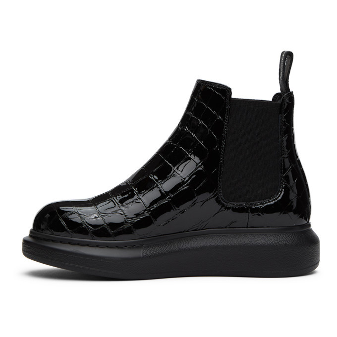 Alexander mcqueen black store hybrid chelsea boots