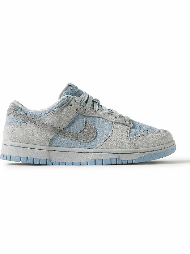 Photo: Nike - Dunk Low Suede Sneakers - Blue