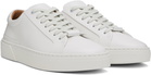 BOSS White Gary Leather Low-Top Sneakers