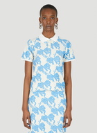 Maisie Wilen Au Fait Ribbon Print Polo Shirt