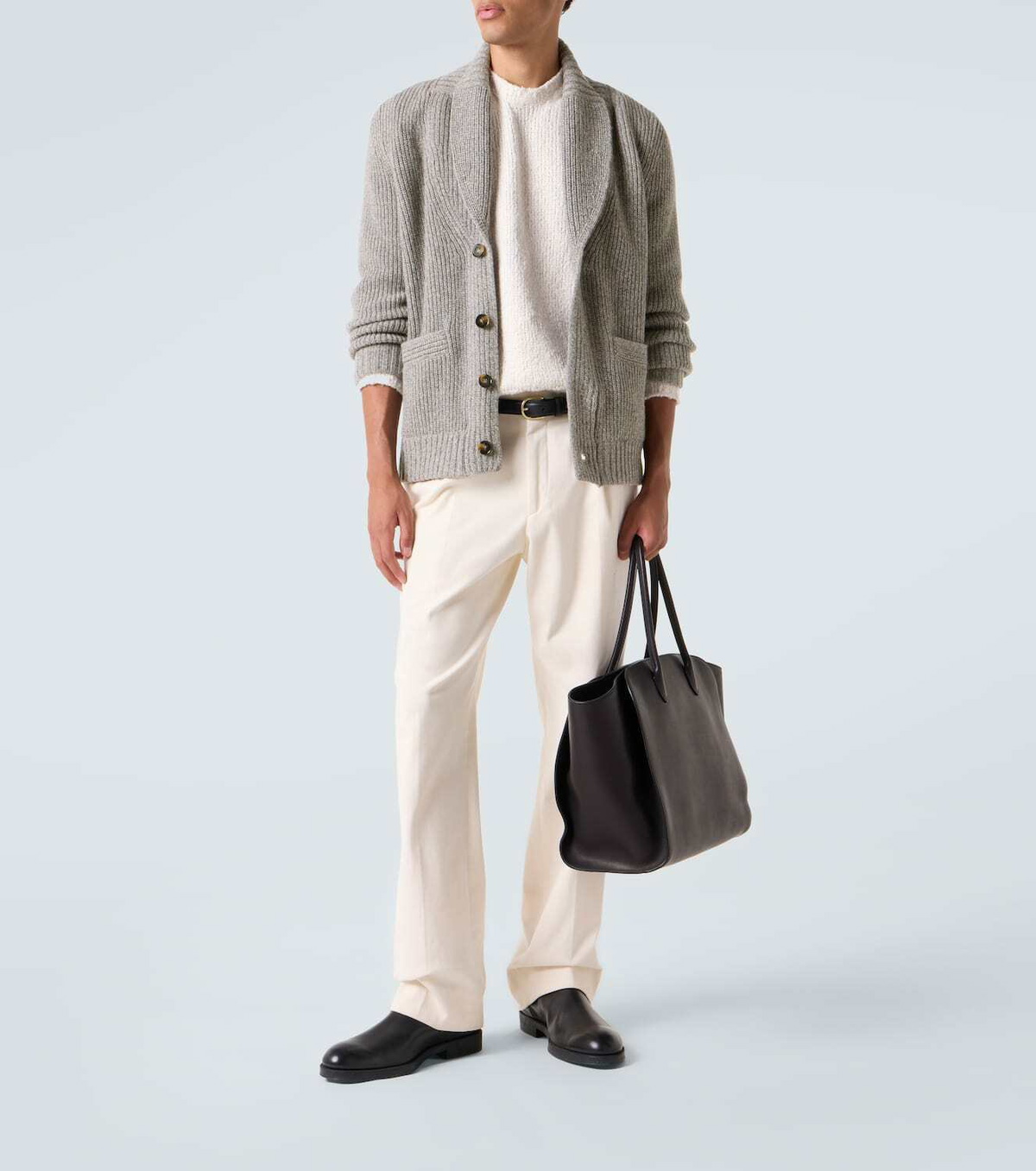 Tod's Ribbed-knit wool and cashmere cardigan