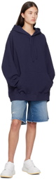 MM6 Maison Margiela Blue Embroidered Hoodie
