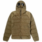 C.P. Company Men's Chrome-R Goggle Down Jacket in Ivy Green