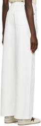 Golden Goose White Wide-Leg Jeans