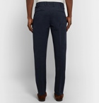 Boglioli - Tapered Stretch-Cotton Ottoman Trousers - Men - Storm blue