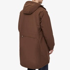 K-Way x Engineered Garments Parka Jacket in Brown Moro