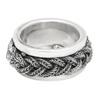 Emanuele Bicocchi Silver Braided Band Bracelet