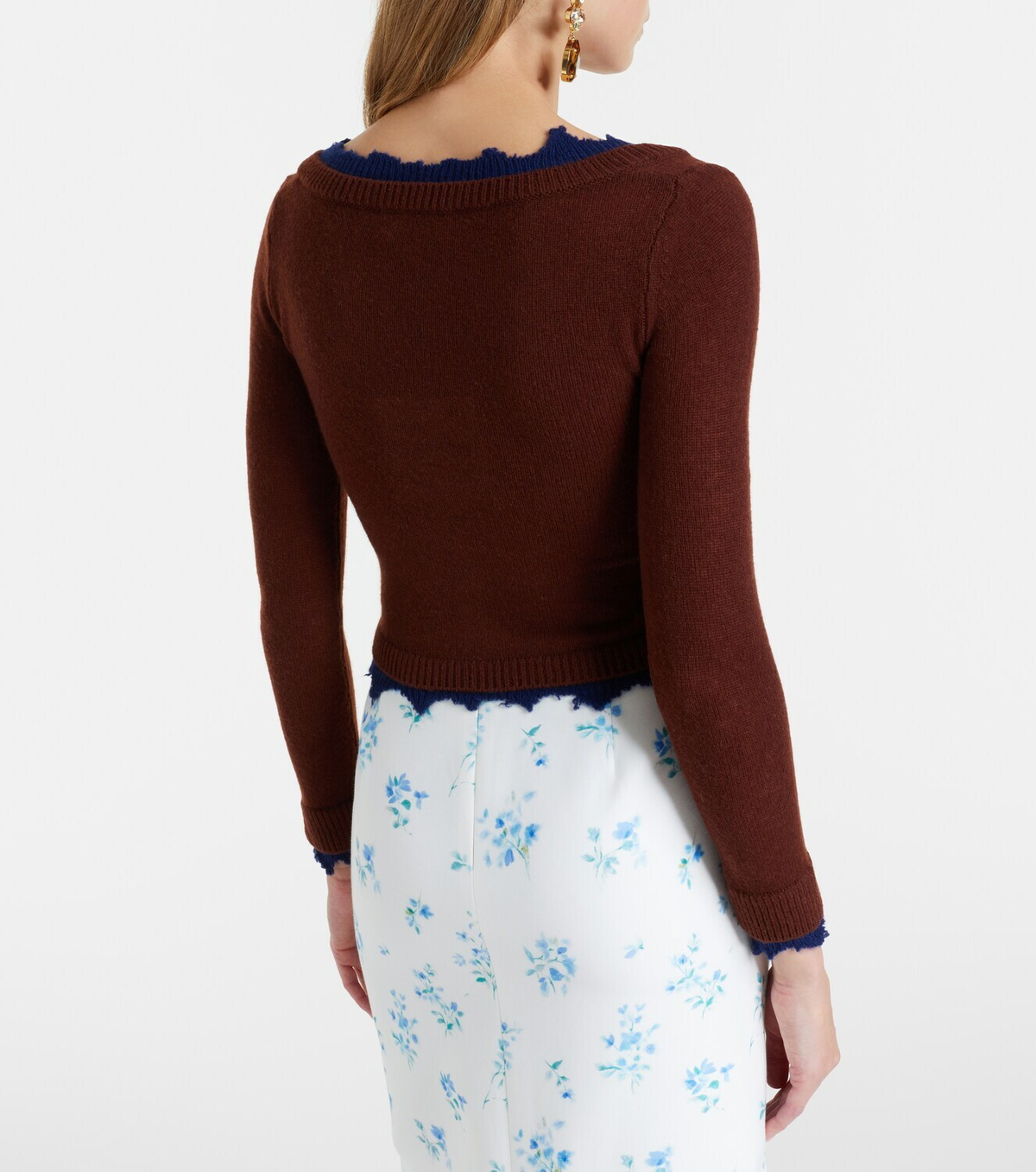 Shushu/Tong Distressed wool cardigan
