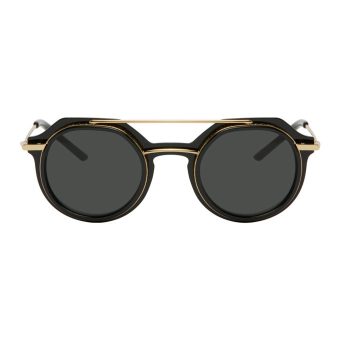 Photo: Dolce and Gabbana Black and Gold Slim DG 6136 Sunglasses