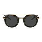 Dolce and Gabbana Black and Gold Slim DG 6136 Sunglasses