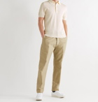 TOM FORD - Textured Cotton-Blend Polo Shirt - Neutrals