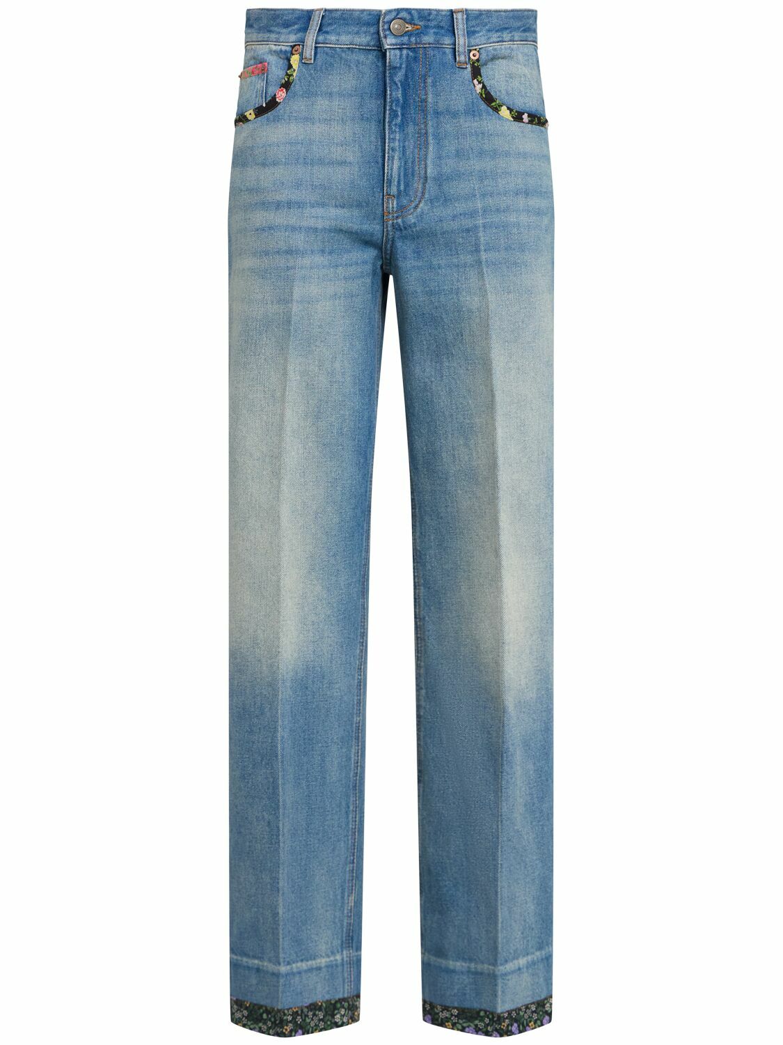 Cropped Flare Jeans in Denim Valentino