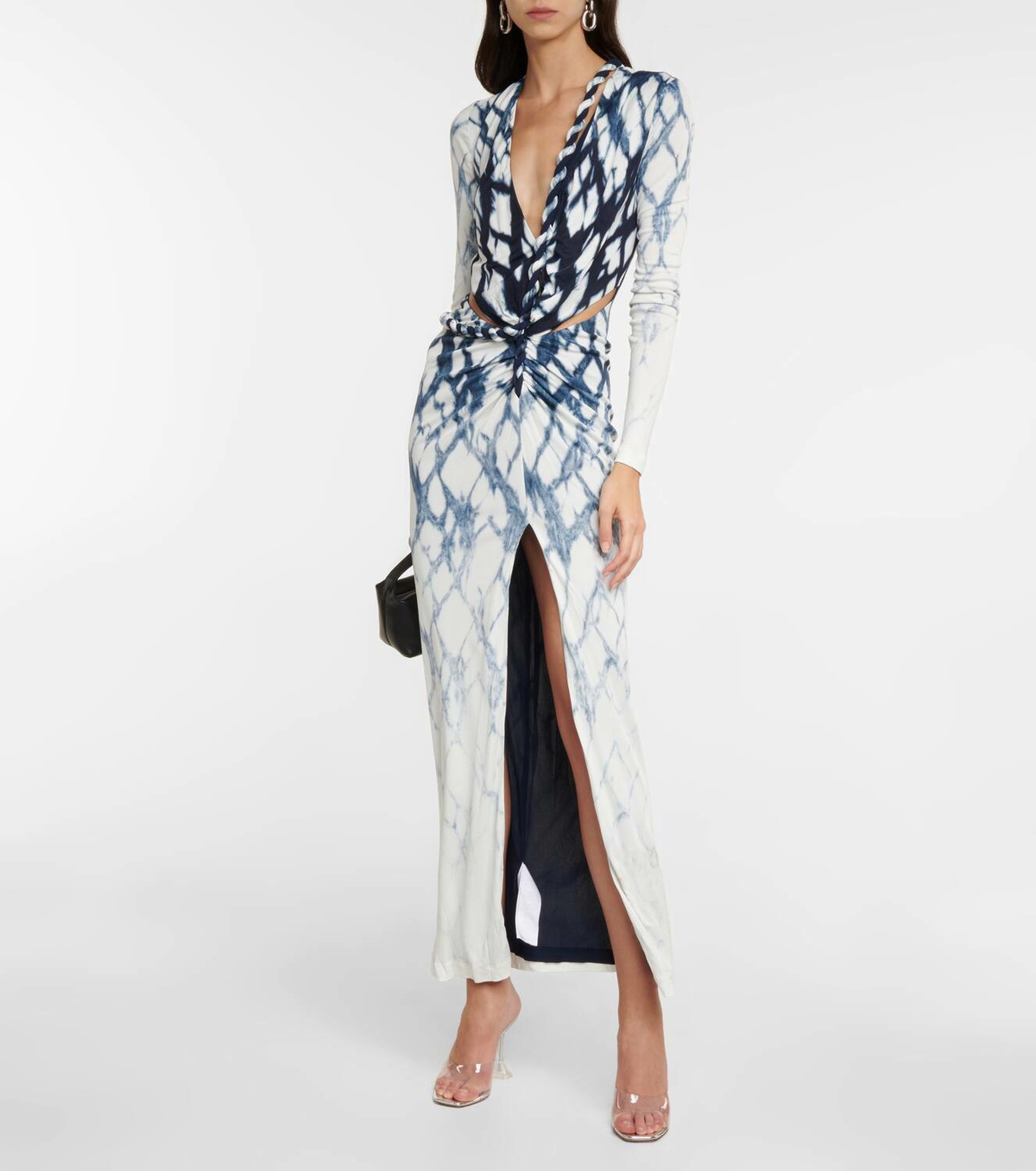 boden willa jersey dress Tala Tiered Jersey Maxi Dress-Pistachio, Ornamental Stamp