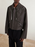 Rick Owens - Temple Heizer Mac Oversized Cotton-Blend Satin Jacket - Gray