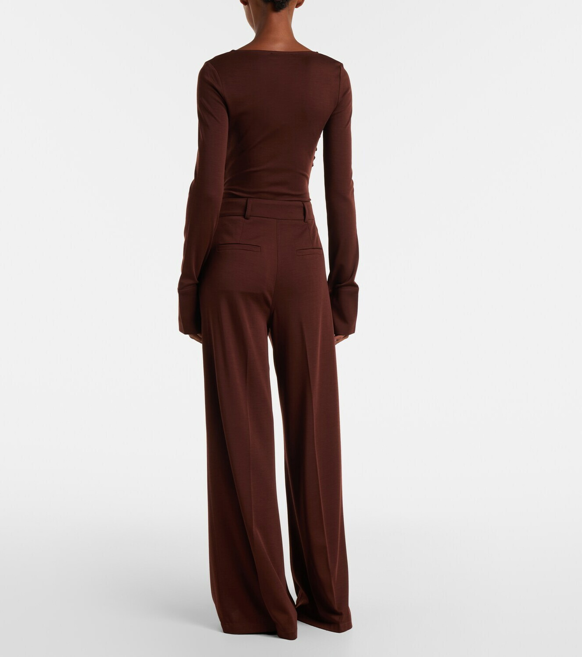 Max Mara Nigella draped wool bodysuit
