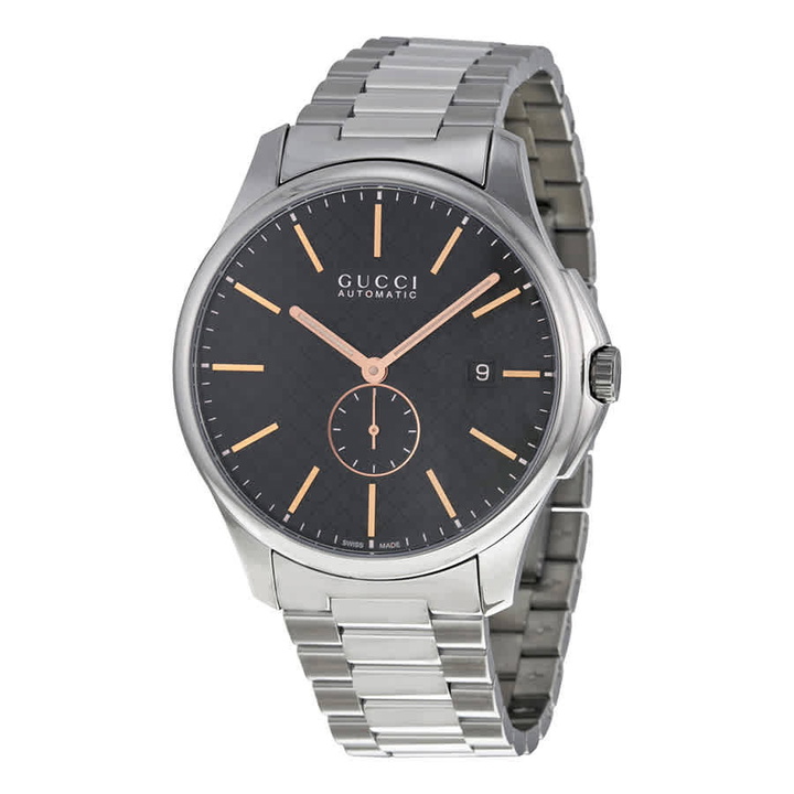 Photo: Gucci Timeless Automatic Black Dial Stainless Steel Mens Watch YA126312
