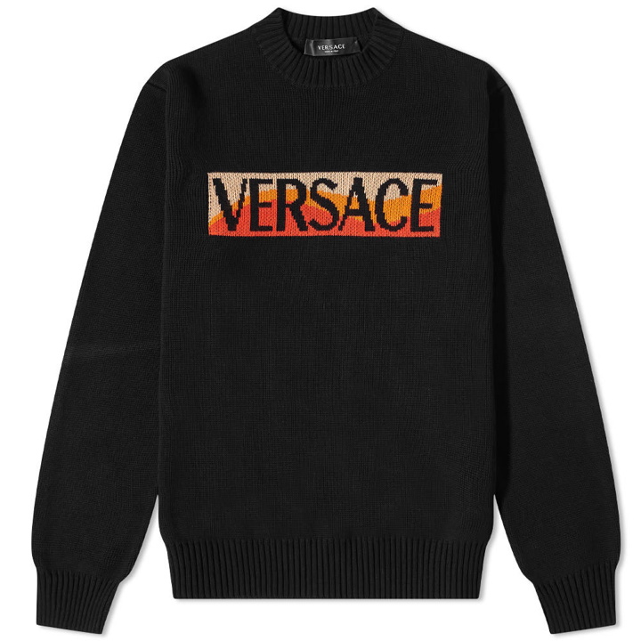Photo: Versace Logo Crew Intarisa Knit