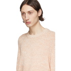 Salvatore Ferragamo Pink and Off-White Alpaca Sweater