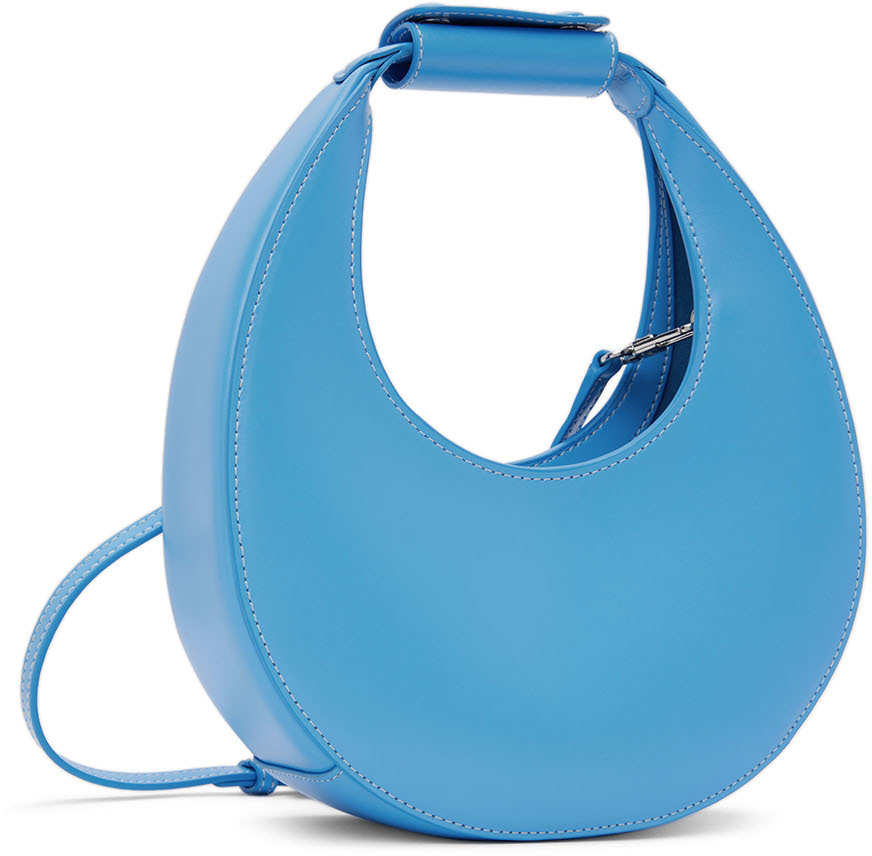 Staud Blue Mini Moon Bag Staud
