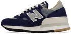 Carhartt Work In Progress Navy New Balance Edition MADE in USA 990v1 Sneakers