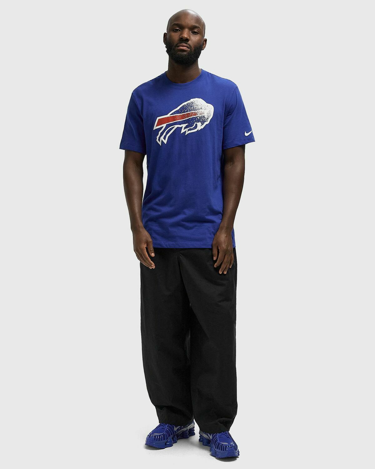 Nike NFL Buffalo Bills Rivalry Dri-FIT Cotton Slub T-Shirt Blue Mens Shortsleeves/Team Tee