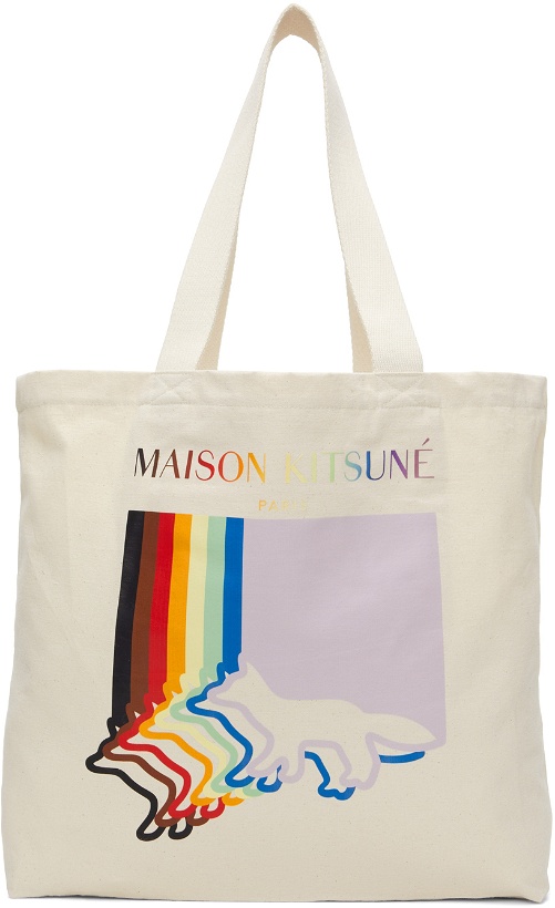 Photo: Maison Kitsuné Off-White Trevor Project Edition Fox Flag Classic Tote