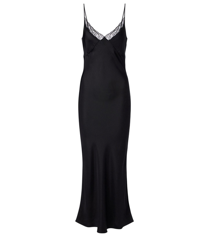 Photo: The Row Barina lace-trimmed silk slip dress