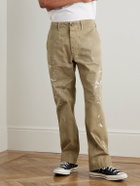 RRL - Straight-Leg Distressed Cotton-Twill Pants - Green