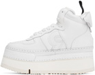 R13 White Leather Riot High Top Sneakers
