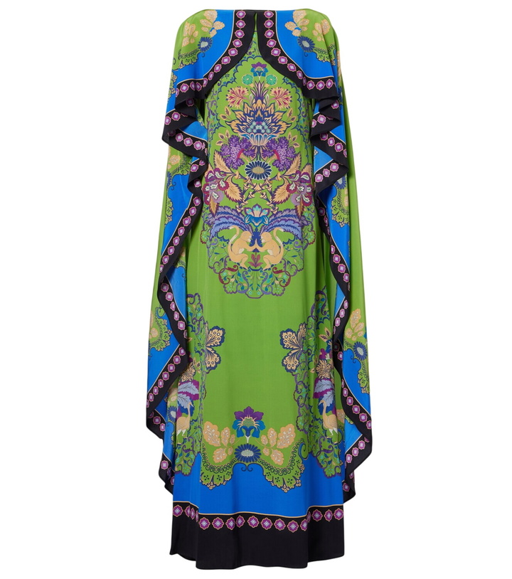 Photo: La DoubleJ Magic printed caped silk maxi dress