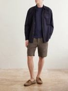 Sunspel - Straight-Leg Linen Shorts - Brown